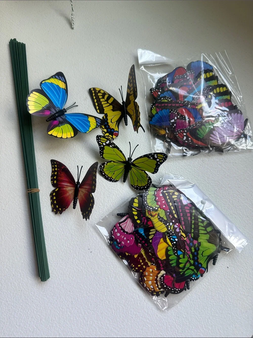 Bright Multi-Color Butterfly Picks for Party and Home Décor 50 pcs